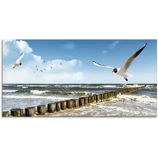 Glasbild ARTLAND "Ostsee", blau (farbe bild(er): blau), B:100cm H:50cm, Bilder, in verschiedenen Größen