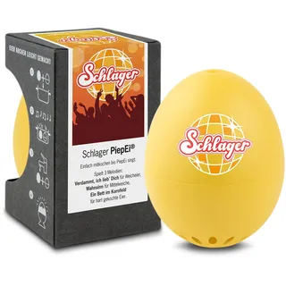 Schlager PiepEi - Singende Eieruhr zum Mitkochen - Eierkocher | Zusammen mit den Eiern kochen: Spielt für weich, mittel & hart eine Melodie - Lustiger & funktionaler Eggtimer - Musik Kochei