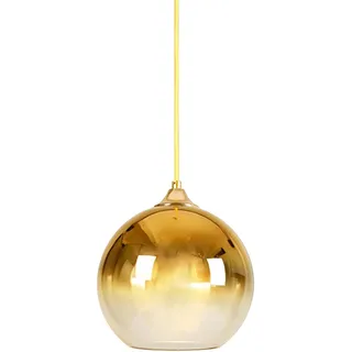 Ohne Stromanschluss Hängelampen mit Fernbedienung,Modern Glas Hängelampe mit batterie,Batteriebetrieben Pendelleuchte mit 6 RGB Farben dimmbar,Innen Pendelleuchte keine Verkabelung erforderlich.(Gold)