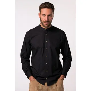 JP1880 Businesshemd Trachtenhemd Langarm Stehkragen Modern Fit schwarz 8XL