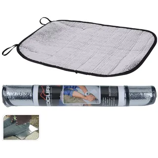 ProWorld Sitzkissen Alu Thermo-Sitzkissen 35x44 cm, Faltbar & Wasserdicht Sitzmatte, mit elastischen Gummibändern/platzsparend-faltbar/1,2 mm silberfarben