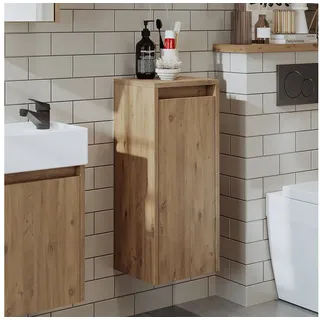 Roomart Badmöbel-Set LEO Gäste-WC Möbel 4-teilig, Unterschrank & Spiegel, Soft-Close, (Badmöbelset Unterschrank mit Waschbecken Badezimmer Möbel Gäste WC), Kompaktes Gäste-WC-Set, modular wählbar, Soft-Close