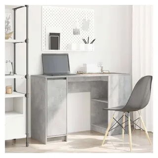 furnicato Schreibtisch 120 x 42 x 76 cm Betongrau (1-St), Sekretär mit reichlich Stauraum und glatter Oberfläche für Büro grau