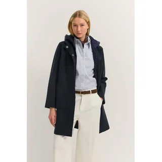 Bugatti Damen, Parka aus Schurwolle-Mix mit Kapuze herausnehmbarer Weste und Flexcity & Blau - 36