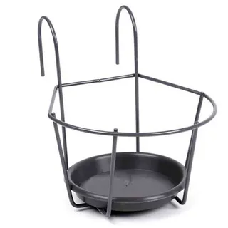 H.G Blumentopfhalter zum Einhängen grau Ø 16 cm