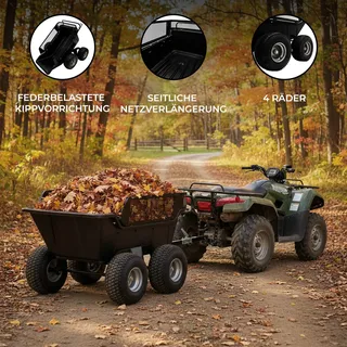 ATV/Quad Kippanhänger 680 kg Offroad Heavy Duty für Garten & Landwirtschaft