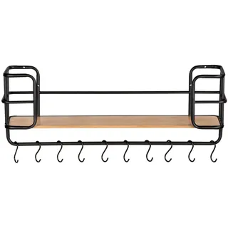 Wenko Wandregal 79 x 19,5 x 28 cm Braun/Schwarz