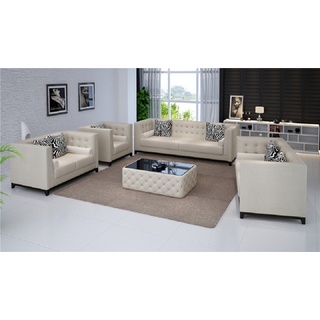 JVmoebel Sofa Ledersofa Couch Sofagarnituren Sitzer Design Modern Sofa Sitzpolster, Made in Europe weiß
