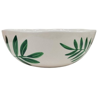 Neuetischkultur Servierschale »Servierschale Keramik gemustert«, Keramik, (Stück, 1-tlg), Obstschale, Salatschüssel grün
