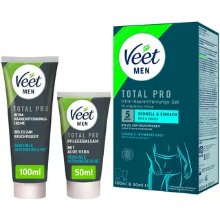 VEET Men Total Pro Intim-Haarentfernungs-Set - Weiss