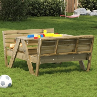 Möbel Picknicktisch für Kinder 88x122x58 cm Imprägniertes Kiefernholz CL0000275671