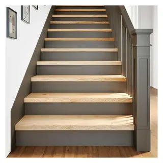 vidaXL Treppenstufen 12 Stk. 100x25x2 cm Massivholz Eiche