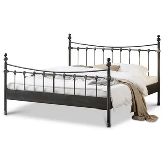 BedBox Metallbett Camilla, Metallbett mit eleganter Leichtigkeit und zeitlosem Rahmen schwarz