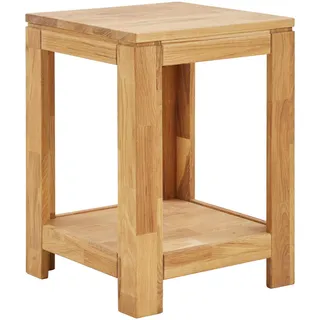 Linea Natura Beistelltisch, Holz, Eiche, massiv, quadratisch, 40.5x55x40.5 cm, Wohnzimmer, Wohnzimmertische, Beistelltische