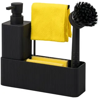 ELUNO Spülbecken Organizer 20,5 x 22,5 x 6,5 cm Schwarz