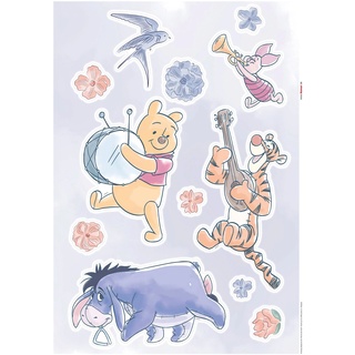 Komar Deko-Sticker Winnie Pooh Flowers 50 x 70 cm