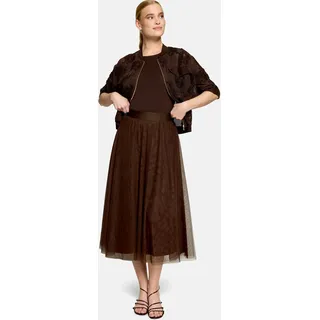 Zero Midirock Damen Tüll Braun 34