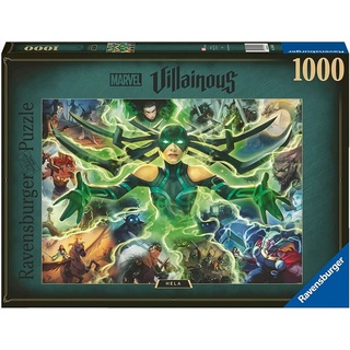 Puzzle Puzzle: Marvel Villainous – Hela (1000 Teile), Puzzleteile schwarz