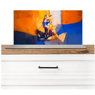 KitchenYeah Küchenrückwand Fuchs - Orange - Formen - Abstrakt, (1-tlg), Rückwand Küche, Wandschutz, Deko, 70x30 cm 70 cm x 30 cm