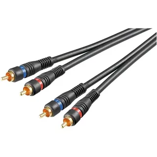 goobay Audio-Video-Kabel 2x Cinch-Stecker > 2x Cinch-Stecker 3,0m (50119)