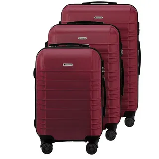Juskys Rom Koffer-Set 3-tlg. rot