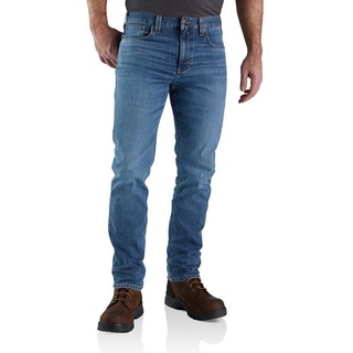 Carhartt Regular-fit-Jeans Carhartt Herren Jeans Rugged Flex Straight Tapered blau W32/L30