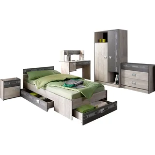 Jugendzimmer-Set PARISOT "Fabric" Schlafzimmermöbel-Sets grau (eschefarben, grau) Baby Komplett-Kinderzimmer wahlweise mit Aufbauservice