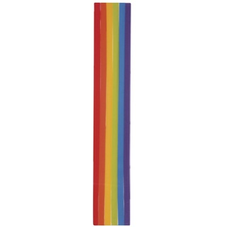 Rayher Wachs-Zierstreifen Regenbogen, 3 Streifen, 20 cm lang, ca. 2,5 cm breit, je Streifen mehrere 1 mm breite Wachszierborten in 6 Farben, Verzierwachs, Wachs zum Kerzen verzieren, 31497000