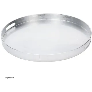 Hti-Living Serviertablett Rund Silber Serviertablett Rund Silber