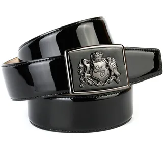 Ledergürtel ANTHONI CROWN Gr. 105, schwarz Damen Gürtel Breite mit Anthoni Crown Wappen, zeitloses Design