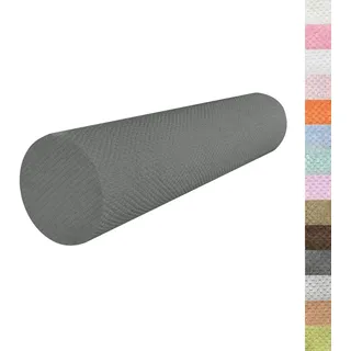 Lsjoaw Rundes Nackenkissen 50x15x15cm Nackenrolle 45D Hochelastischer Schwamm Lagerungsrolle Kissenrolle Knierolle Bolster Side Sleeper Grau