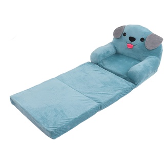 Blue Puppy Kindersofa, Umwandelbares Sofa in Liege, Klappbares Kleines Schlafsofa mit Doppeltem Verwendungszweck für Wohnzimmer, Spielzimmer (3 Schichten)