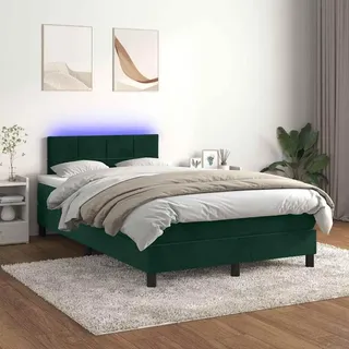 vidaXL Boxspringbett 120 x 200 cm Dunkelgrün