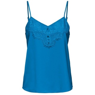 JACQUELINE de YONG Shirttop Elegantes Spitzen Top Ärmelloses Party Shirt JDYSISI 4943 in Blau blau|schwarz S (36)