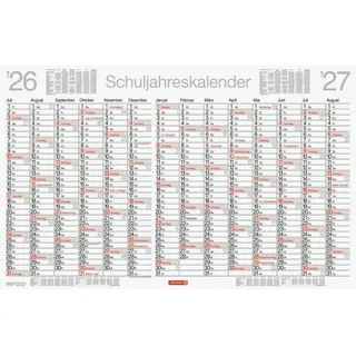Baier & Schneider Schuljahreskalender 2026/2027 Weiß