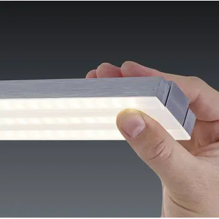 Bankamp LED-Pendelleuchte L-Lightline Alu, Eisen, Stahl & Metall Silber Nickel matt