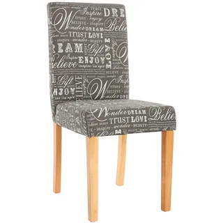 chefgastro Esszimmerstuhl Textil Grau 2er Set