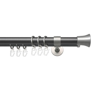 Gardinenstange »Lan Scan«, 2 läufig-läufig, Fixmaß, 2-läufig im Fixmaß Ø 20 mm, 10457546-1 anthrazit/silberfarben