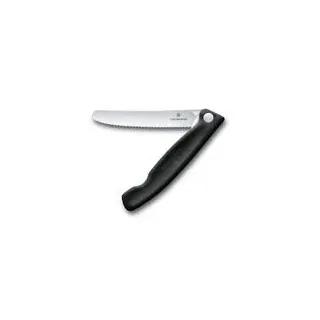 Victorinox Picknickmesser 11 cm | Kompaktes Klappmesser mit Wellenschliff für unterwegs Schwarz