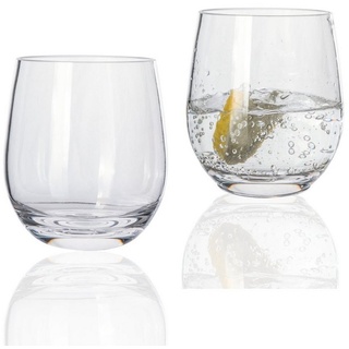Gläser-Set Tiamo Wasser Glas 2 Stück (13 oz) 370 ml, Camping Tumbler Gläser aus Kunststoff bruchfest kratzfest