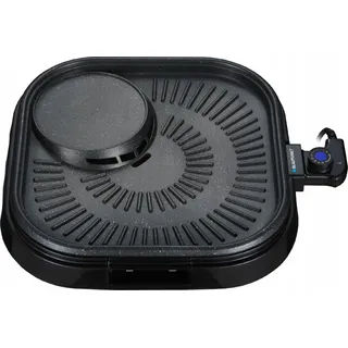 Blaupunkt GRT601 contact grill, Schwarz, Quadratisch, Drehregler, 400 x 400 mm, Heizung, Leistung, 1500 W - Schwarz