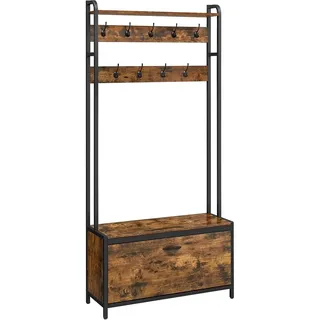 VASAGLE Garderobenständer Mid.you 85 x 30 x 180 cm Braun