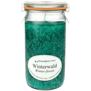 Duftkerze Stearin XL-Weckglas - Winterwald