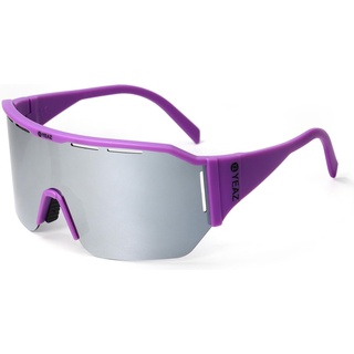 Yeaz, Unisex, Sonnenbrille, SUNVIBE Sport goggles matt purple / mirror silver