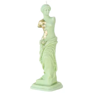 NKlaus Bienenwachskerze Künstlerische Bienenwachskerze Venus von Milo – Tropfkerze Deko in Min, Tropfkerze grün
