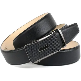 Ledergürtel ANTHONI CROWN, Damen, Gr. 120, schwarz, Leder, unifarben, Gürtel, mit Schließe in Karbon-Design