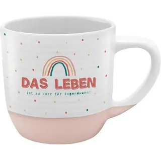 SHEEPWORLD GRUSS & CO Tasse Rillen, Motiv "Das Leben ist zu kurz für irgendwann"