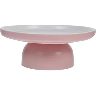 BESTonZON Kuchenständer aus Porzellan mit Breiter Basis, Rosa, Elegant | Servierplatten Porzellan, Kuchenplatte mit Fuß, für Snacks, Hochzeitstortenhalter, Bonboniere