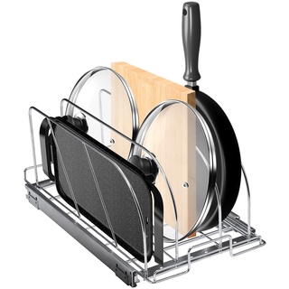 VEVOR Einstellbares Abtropfgestell Geschirr Geschirrtrockner Utensilienhalter, 26,4 x 53,3 cm Küchenschrank Geschirr Abtropfgestell ideal für die Aufbewahrung von Töpfen, Pfannen, Schneidebretter