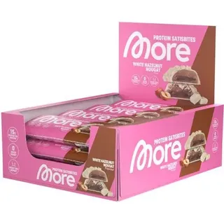 MORE Nutrition More Protein Satisbites White Hazelnut Nougat 12 x 2 x 25 g